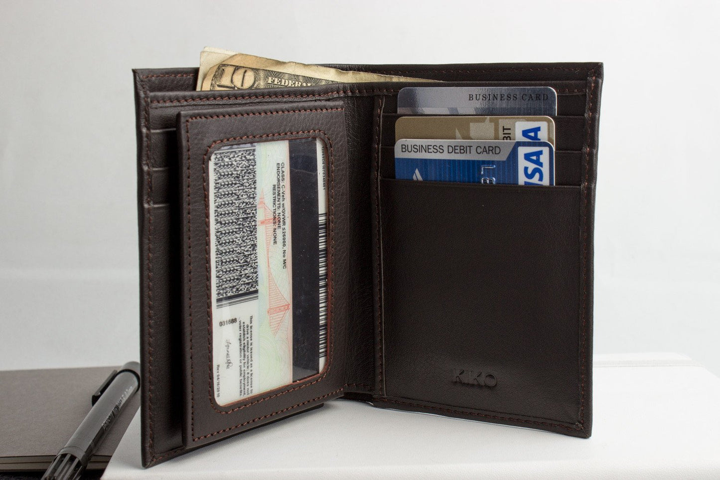 Slimfold plånbok med kortfack